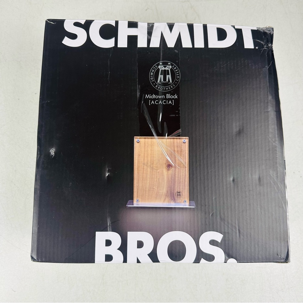 Schmidt Bros. Acacia Midtown Magnetic Knife Block Schmidt-22-Series 10 Piece